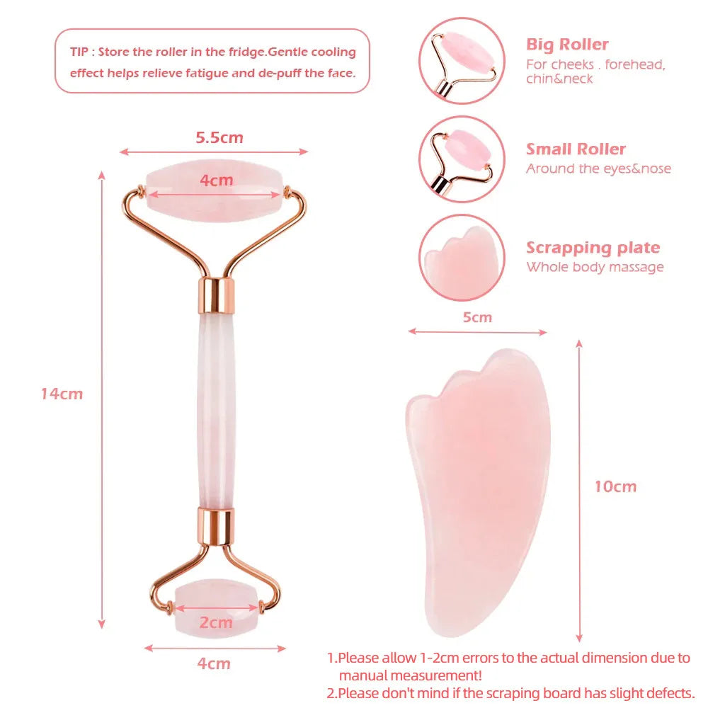 Jade Roller & Scraping Board Massage Set