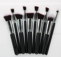 Makeup Brush Set - 10 Piece Foundation Brushes