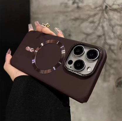 Advanced Frosted Magnetic Solid Color Phone Case