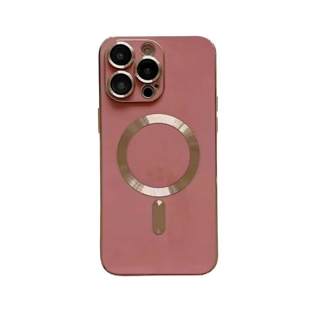 Magnetic Phone Case with Glass Lens Protector for iPhone 14 Pro Max