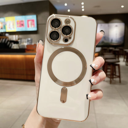 Magnetic Phone Case with Glass Lens Protector for iPhone 14 Pro Max