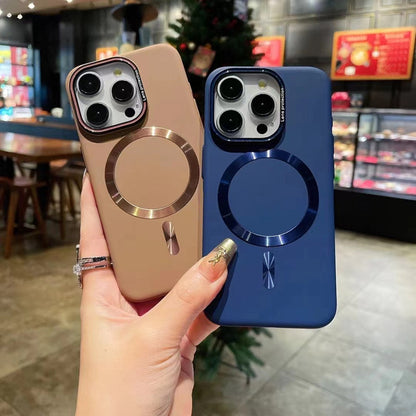 Advanced Frosted Magnetic Solid Color Phone Case
